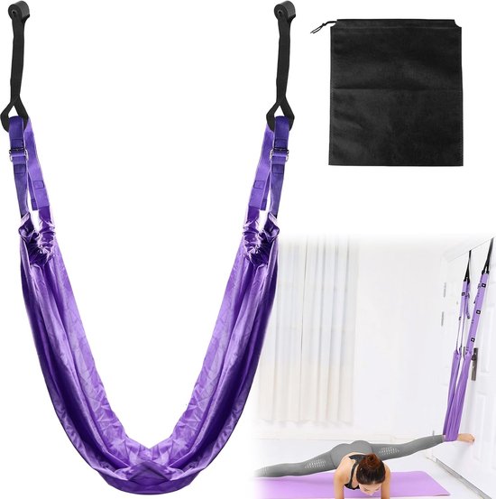 Thijox - Yogariem, Stretchband, Aerial Yogadoek voor Yoga, Ballet, Pilates, Gymnastiek, Flexibiliteit, Inclusief Opbergtas, Geschikt voor Thuis, Sport van Thijox