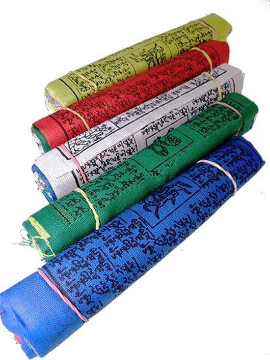 Tibetaanse Gebedsvlaggen Groot - 34 x 29 x 800 cm - Polyester van Merkloos