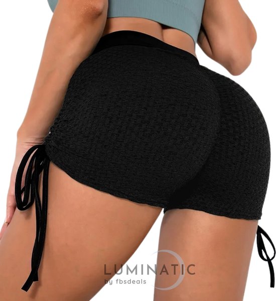 Tiktok Shorts - Shorts Dames - Sportlegging Dames - Korte Legging Dames - High Waist - Shapewear Dames - Sportbroek Dames - Luminatic® - Black - S van TikTok