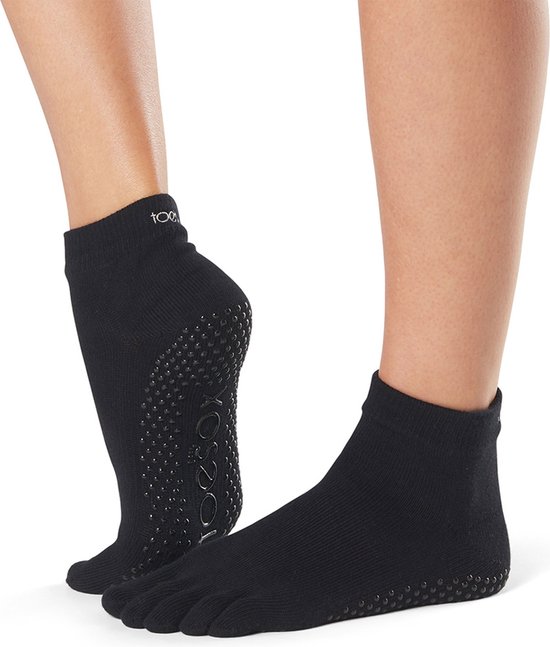 ToeSox - Antislip Sokken - Ankle - Met Tenen - Zwart van ToeSox