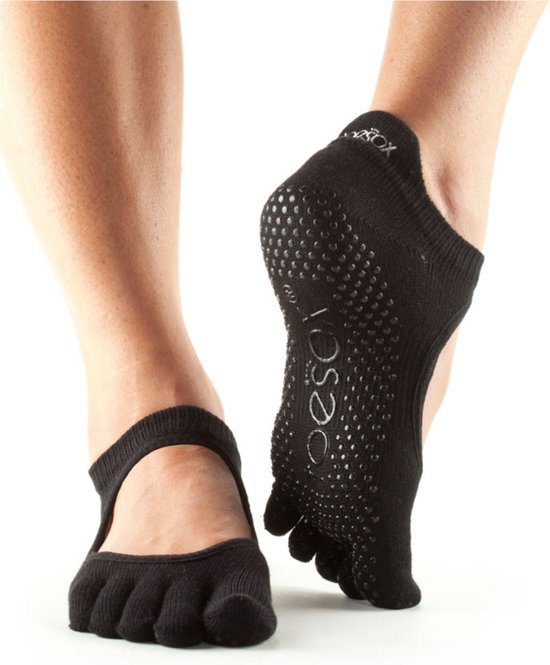ToeSox - Bellarina - Antislip Sokken – Zwart van ToeSox