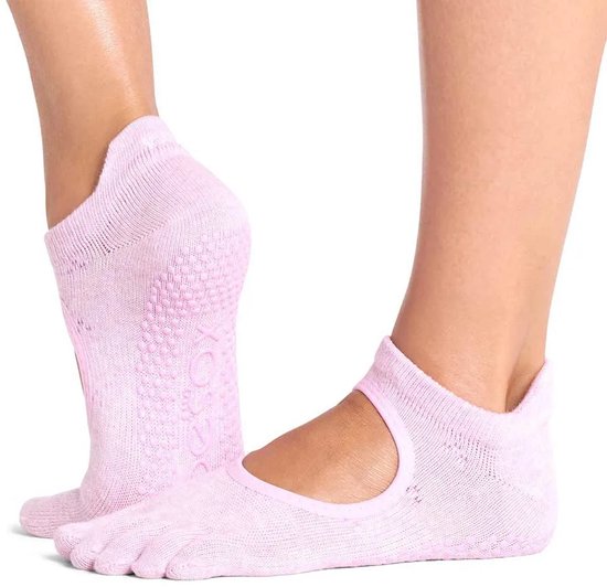 Toesox Full Toe Bellarina Pilates Grip Sokken Roze EU 39-42 1/2 Vrouw van ToeSox