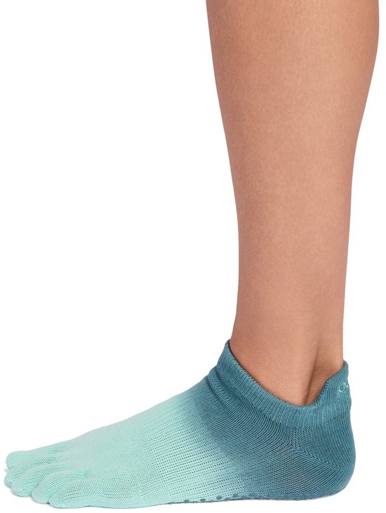 ToeSox Yoga No-Show Grip Socks teensokken - Smaragdgroen - 36-38 van ToeSox