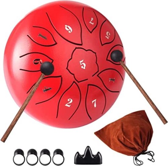 Tongue Drum - Steel Tongue Drum - Rood van T