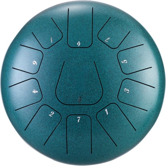 Tonguedrum 30 cm in Betoverende Malachiet Tint - Compleet Pakket voor Meditatie, Yoga & Muziekeducatie - Inclusief Luxe Accessoires -3.2 kg van MUZIKOS