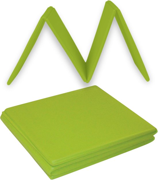 Toorx Fitness Yoga Mat - 115 x 48 x 0,5 cm - Inklapbaar - Fitnessmat - Groen van Merkloos