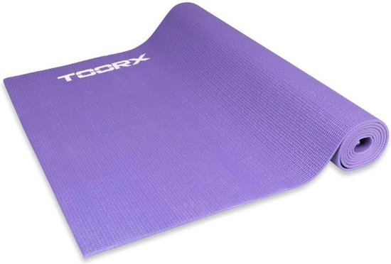 Toorx Fitness Yoga mat - 173 x 60 x 0,4 cm - Paars - Sportmat - met anti slip van Merkloos