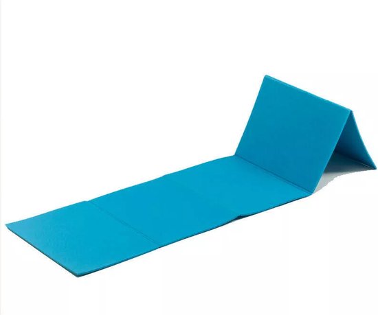 Toorx Fitness Yoga Mat - 175 x 50 x 0,8 cm - Inklapbaar - Fitnessmat - Sportmat - Blauw van Merkloos