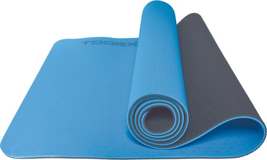 Toorx Fitness Yoga Mat - 183 x 60 x 0,6 cm - Dual Color - Sportmat - Blauw - Fitnessmat van Toorx