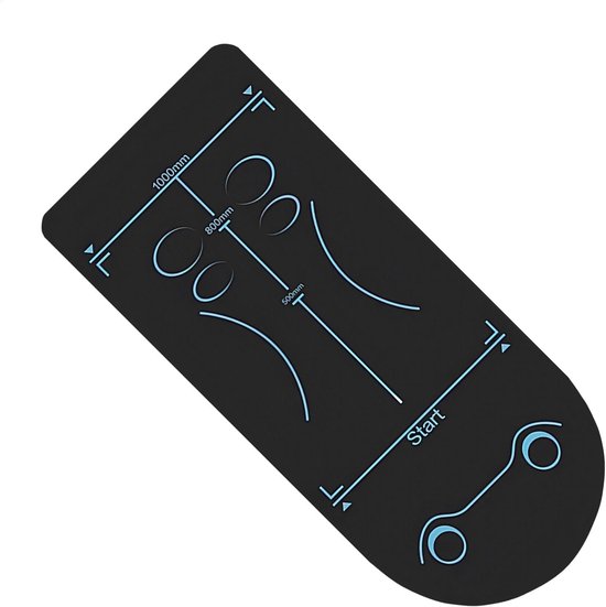 Trainingsmat - Vloermat Yogamat - Thuis Sporten - Antislip Ondersteuning - 150 x 60 cm - Zwart