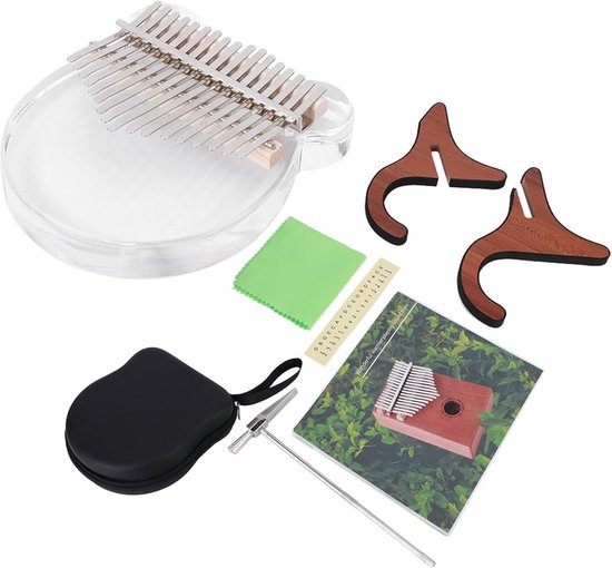 Transparante Acryl Kalimba Vingercello voor Beginners van Merkloos