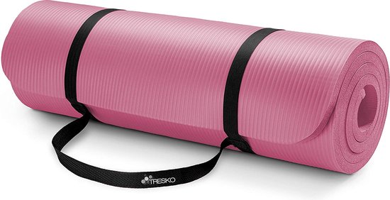 Tresko- Yogamat Roze, fitnessmat, sportmat, 185 x 60 x 1 cm van Tresko