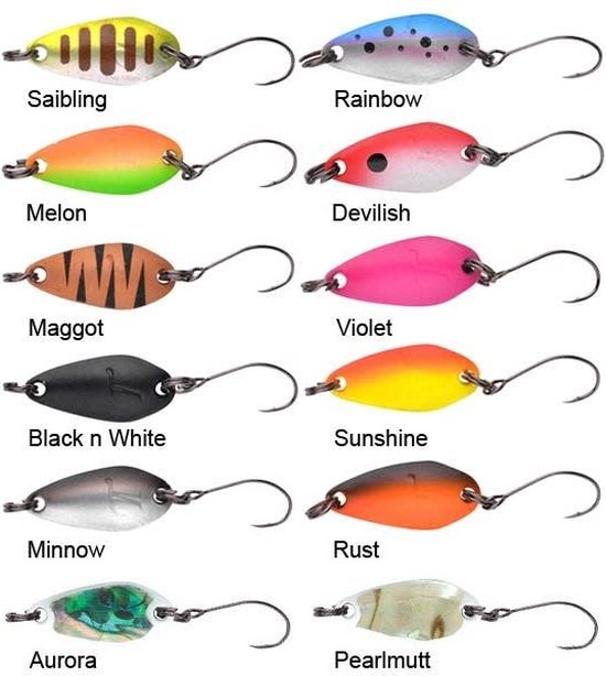 Trout Master Incy Spoon 1.5g - Kleur : Pink-Yellow van Trout Master