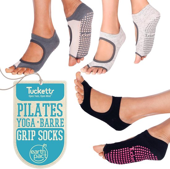Tucketts Yogakousen Dames Antislip Toeless - Pilates, Barre, Studio