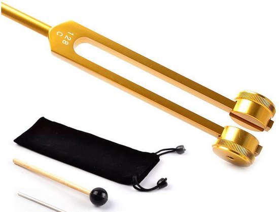 Tuning Healing Stemvork 128 Hz Goudkleurig | Chakra Activatie | Balans | Rust & Relax van Merkloos