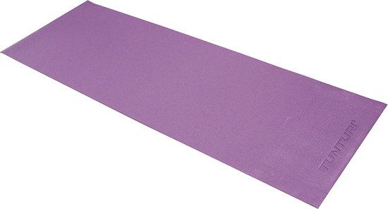 Tunturi PVC Yogamat - Fitnessmat 4mm dik - Paars - Incl. gratis fitness app van Tunturi