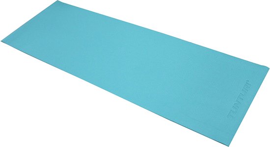 Tunturi PVC Yogamat - Fitnessmat 4mm dik - Turquoise - Incl. gratis fitness app van Tunturi
