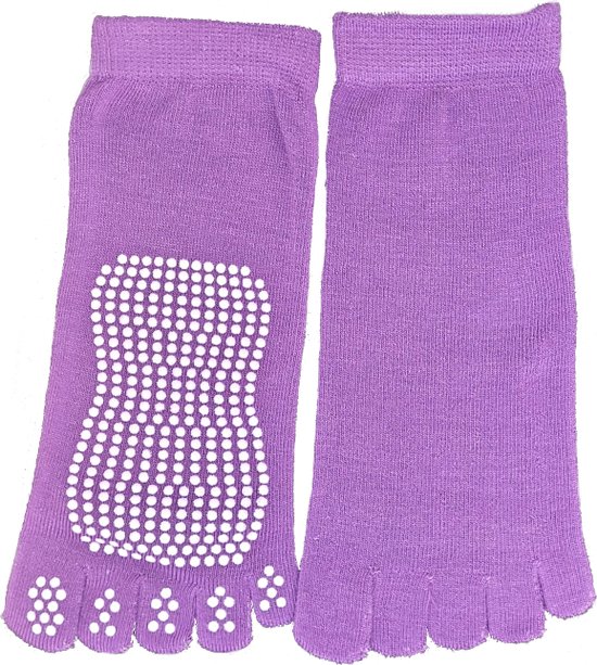 Ulanax® | Paarse teen sokken - Sport - Fitness - Yoga - Anti slip - Grip | van Ulanax