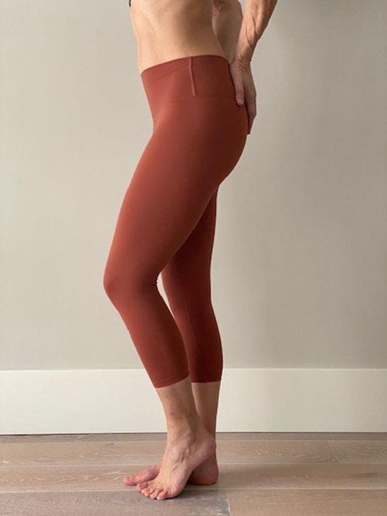Ultimate Fit Fitnesslegging - High-Waisted  Sportlegging 7/8 Sport / Yoga legging steenrood van Ultimate