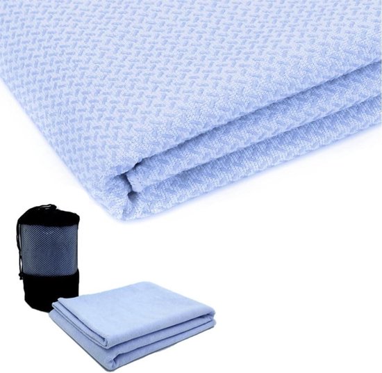 Ultra Zachte en Sneldrogende Yoga Handdoek - Antislip Fitness Mat Handdoek voor Hot Yoga en Oefeningen, Inclusief Draagtas en Absorberend Materiaal