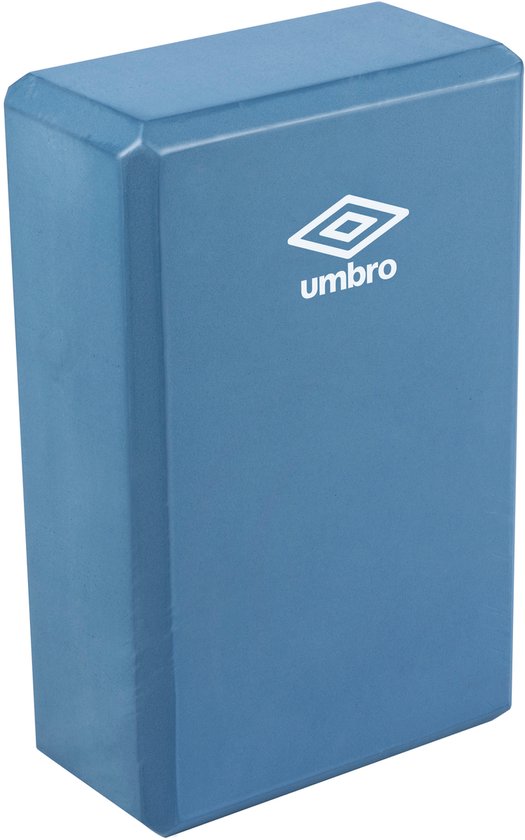 Umbro Yogablok - Sportblok - 23 x 15 x 7,5 cm - Lichtgewicht - Glad en Zacht Oppervlak - Pilates Blok - Rekoefeningen - Ondersteuning bij Yoga en Stretching - Blauw van Merkloos