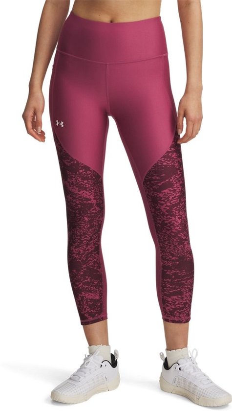 Under Armour Damen Leggings Tech Print Panel Ankle Leg 1386407 Red 659-L (US LG) van Merkloos