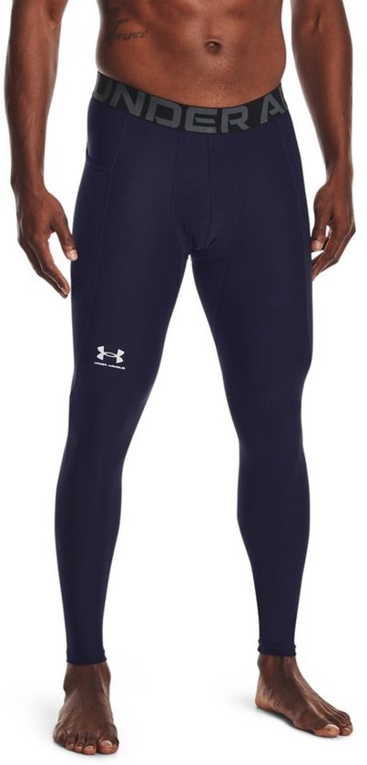 Under Armour HeatGear Legging Heren - thermobroek - blauw - Mannen van Merkloos