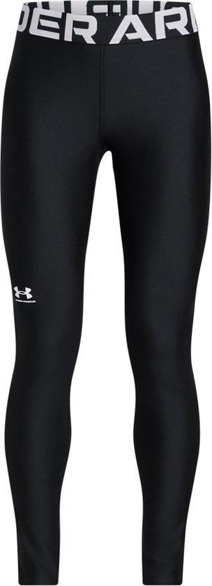 Under Armour HG Legging Unisex Sportlegging - Zwart - Wit van Merkloos