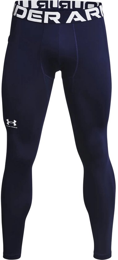 Under Armour UA CG Armour Leggings-BLU Heren Sportlegging - Midnight Navy - Wit