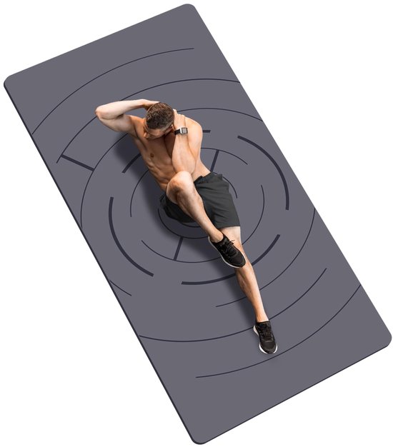 Unyqoos® Yogamat Extra Breed en Lang met Antislip en Hoge Demping voor Diverse Sporten van Merkloos
