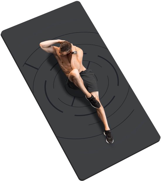 Unyqoos® Yogamat Extra Lang en Breed voor Diverse Sporten en Trainingen, Antislip en Onderhoudsvriendelijk van Merkloos