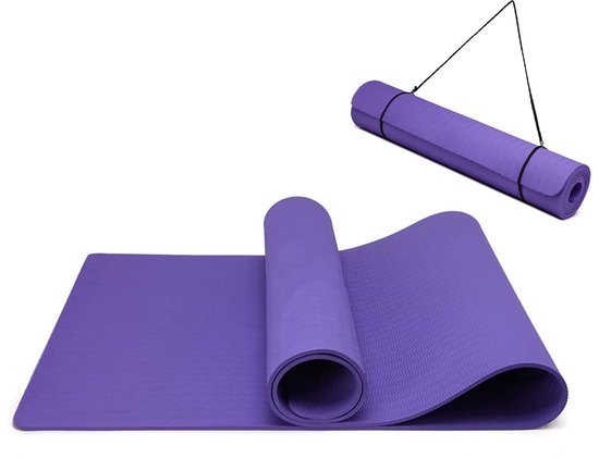 Unyqoos ® Yogamat met Antislip Textuur en Body Alignment Systeem voor Pilates en Fitness van Merkloos