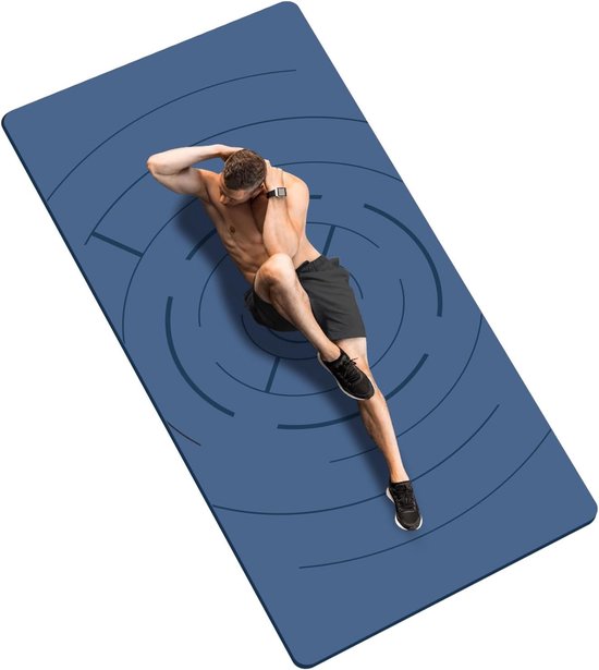 Unyqoos® Yogamat voor veelzijdige trainingen, extra breed en dik, antislip, onderhoudsvriendelijk, geschikt voor diverse sporten