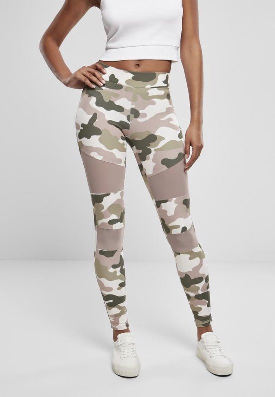 Urban Classics - Camo Tech Mesh Sportlegging - S - Multicolours van Urban Classics