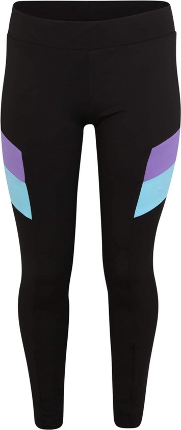 Urban Classics - Color Block Sportlegging - 5XL - Zwart/Paars