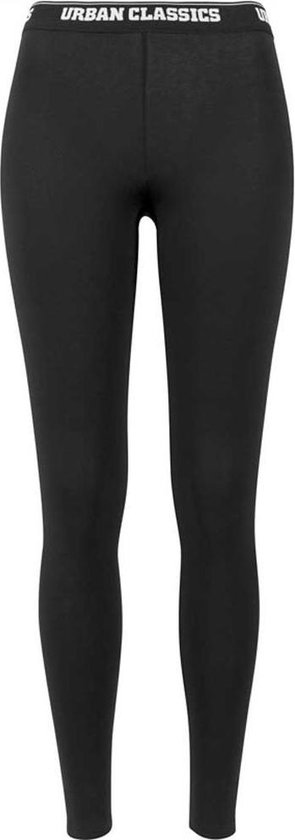 Urban classics ladies logon leggings  in kleur zwart in maat S van Urban Classics