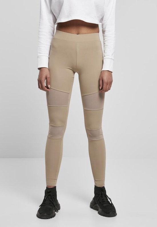 Urban Classics - Tech Mesh Sportlegging - L - Beige van Urban Classics