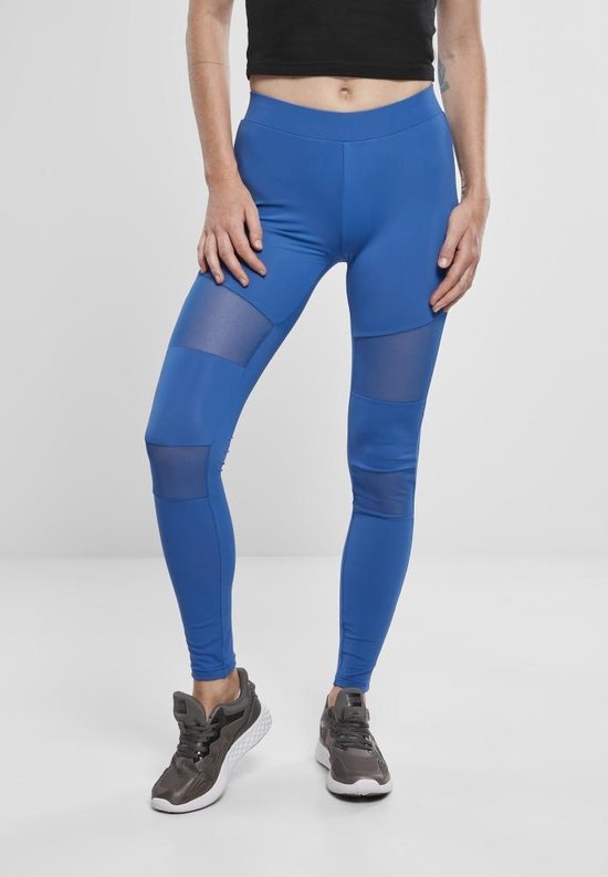 Urban Classics - Tech Mesh Sportlegging - S - Blauw van Urban Classics
