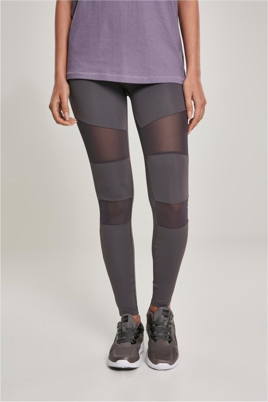 Urban Classics - Tech Mesh Sportlegging - S - Grijs