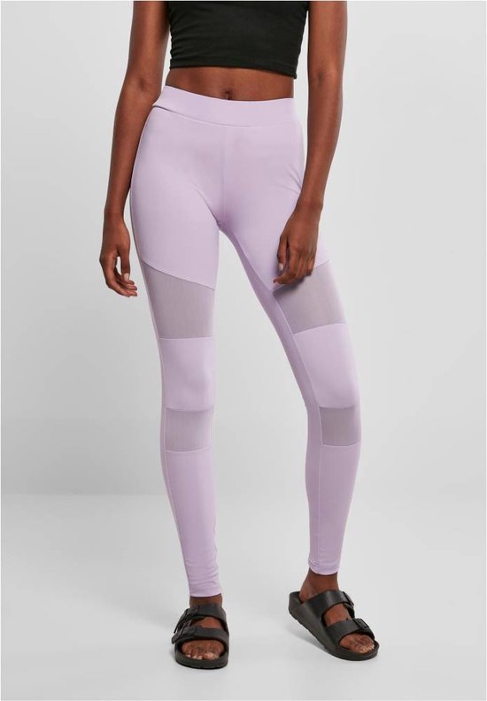 Urban Classics - Tech Mesh Sportlegging - S - Paars van Urban Classics