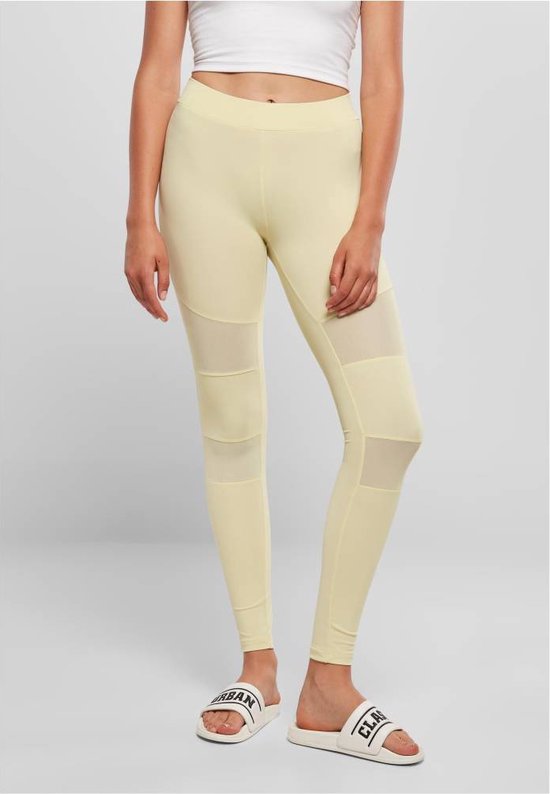 Urban Classics - Tech Mesh Sportlegging - XS - Geel van Urban Classics
