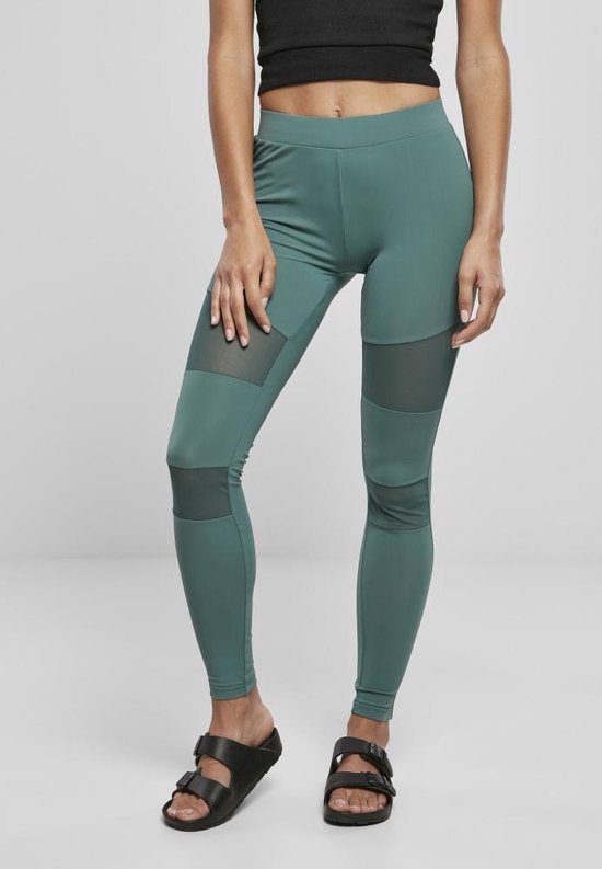 Urban Classics - Tech Mesh Sportlegging - XS - Groen van Urban Classics