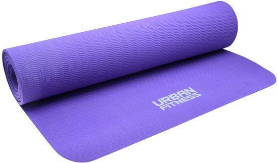 Urban Fitness 6 mm Yogamat – 183 x 61 cm - paars - fitnessmat - yoga mat van Merkloos