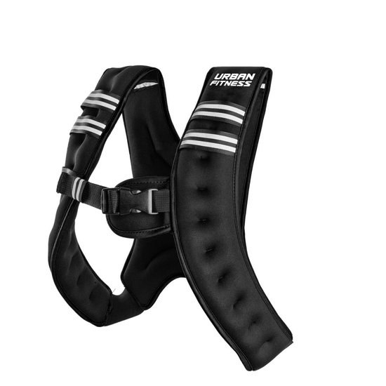 Urban Fitness gewichtsvest X Shape - 10kg - trainingsaccessoire zwart. van Merkloos