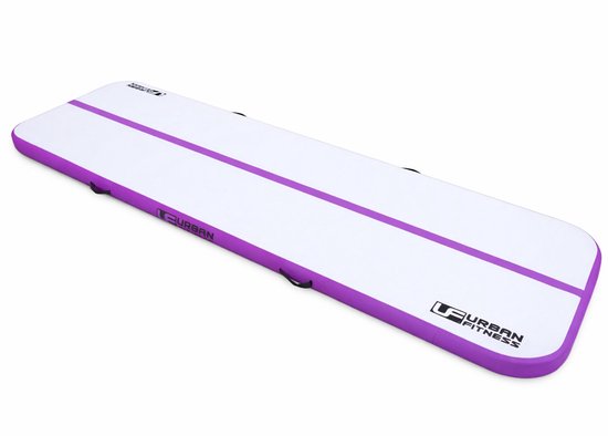Urban Fitness Gymnastics Inflatable Tumbling Track Mat - Purple/Grey - 300 x 100 x 10cm. van Urban Fitness