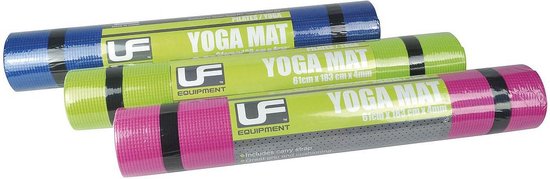 Urban Fitness yoga mat 4mm paars met schouderband - 183x61cm. van Merkloos