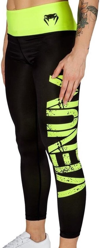 Venum Dames Power Sport Legging Zwart Neo Geel - S van VENUM