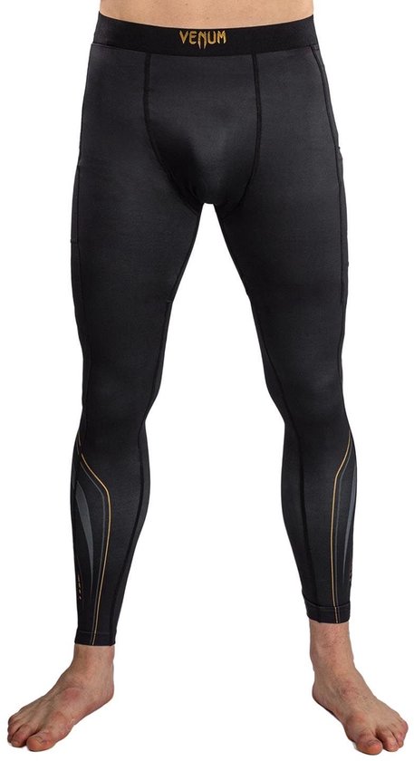 Venum Streamline Spats – Compressielegging voor MMA & BJJ – Zwart/Goud - M