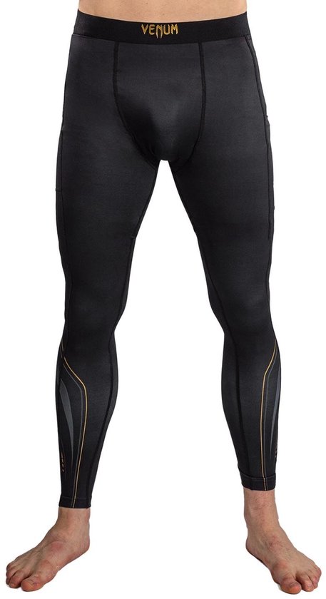 Venum Streamline Spats – Compressielegging voor MMA & BJJ – Zwart/Goud - XL