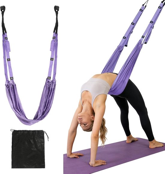 Verstelbare Aerial Yoga Strap en Stretch Band voor Deur en Benen - Ideaal voor Pilates, Splits en Gymnastiek
